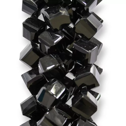 Onice Cubo Foro Diagonale Perlina Tonda Sfaccettata 8mm-ONICE LUCIDO | Worldofjewel.com