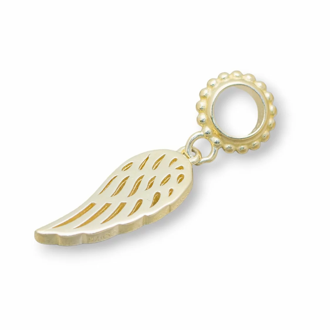 Pendenti Charms Di Argento 925 Foro Largo Ali 4pz Dorato-ARGENTO 925 DESIGN ITALY | Worldofjewel.com