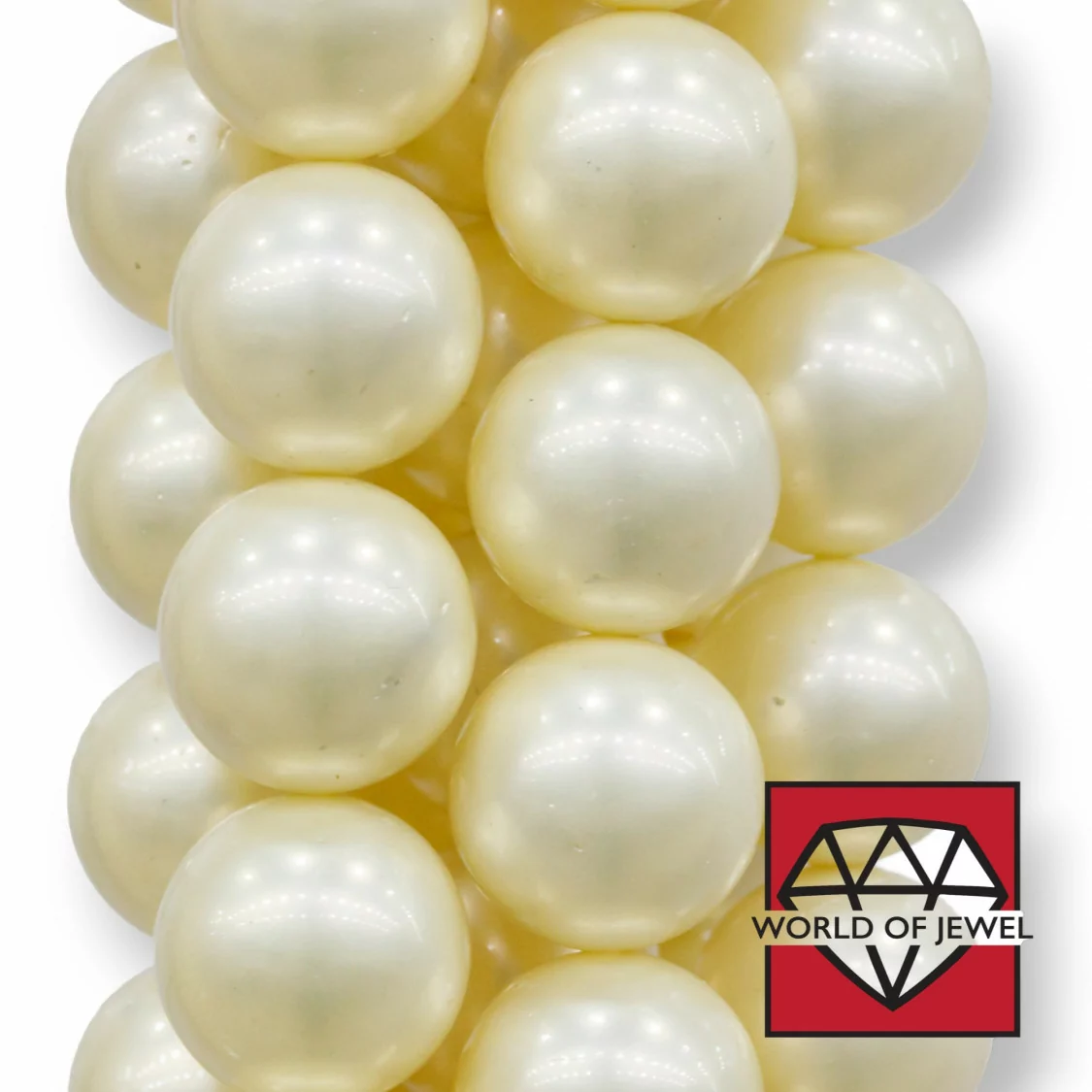 Perle di Maiorca Giallo Chiaro Tondo Liscio 14mm-PERLE ORO | Worldofjewel.com