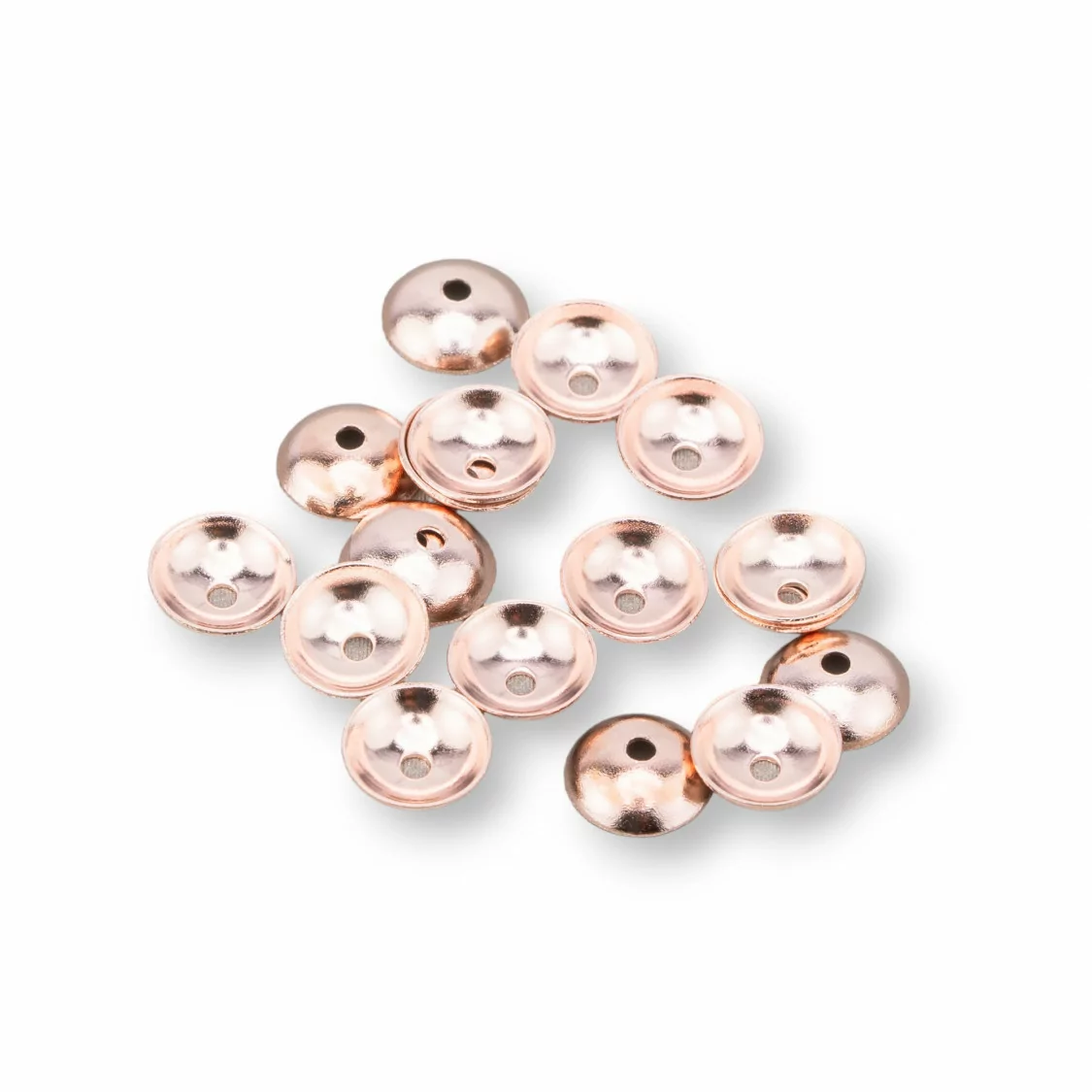 Coppette Di Acciaio 316 6mm 50gr Oro Rosa-COPPETTE LISCE | Worldofjewel.com