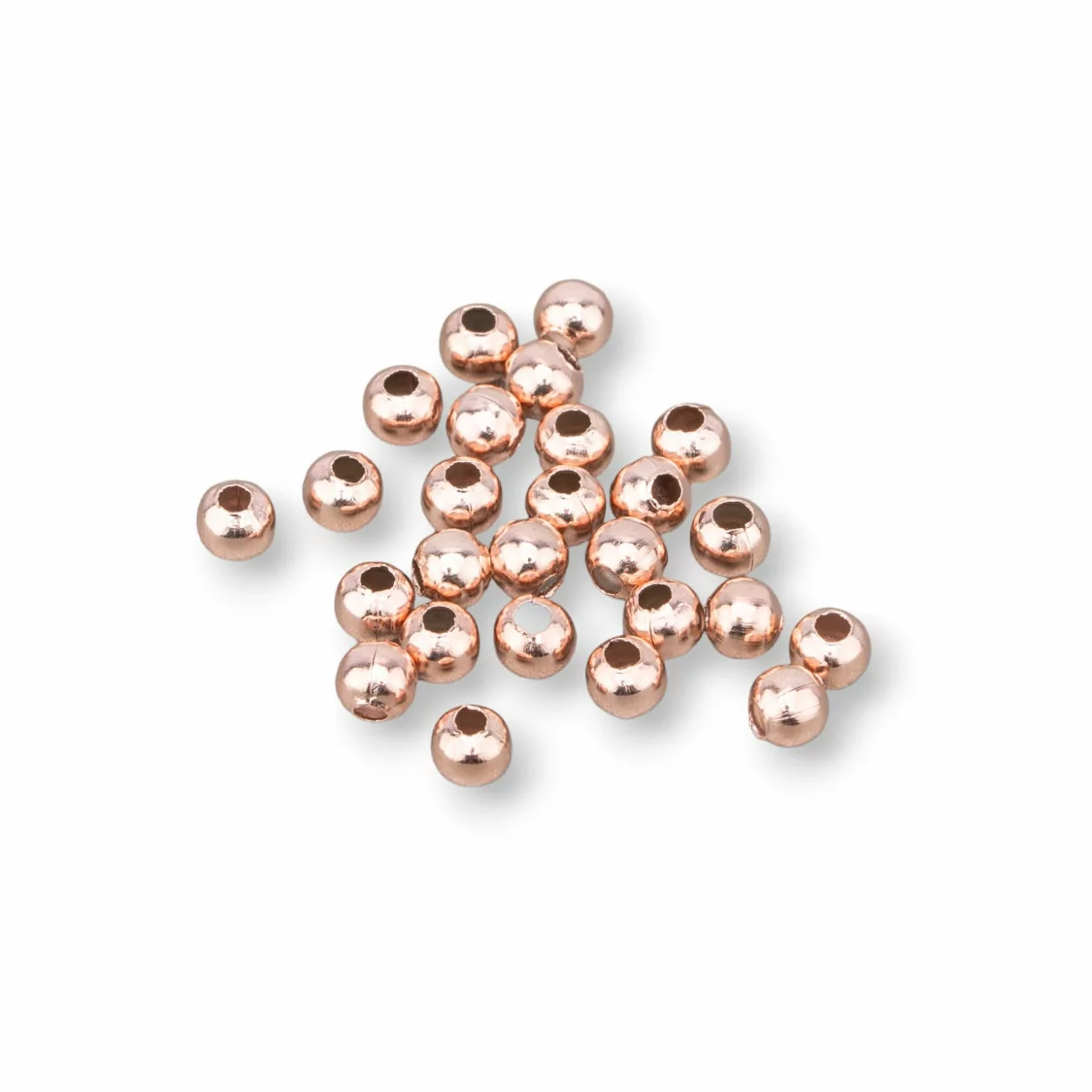 Palline Di Acciaio 3mm 25gr Oro Rosa-PALLINE LISCE | Worldofjewel.com