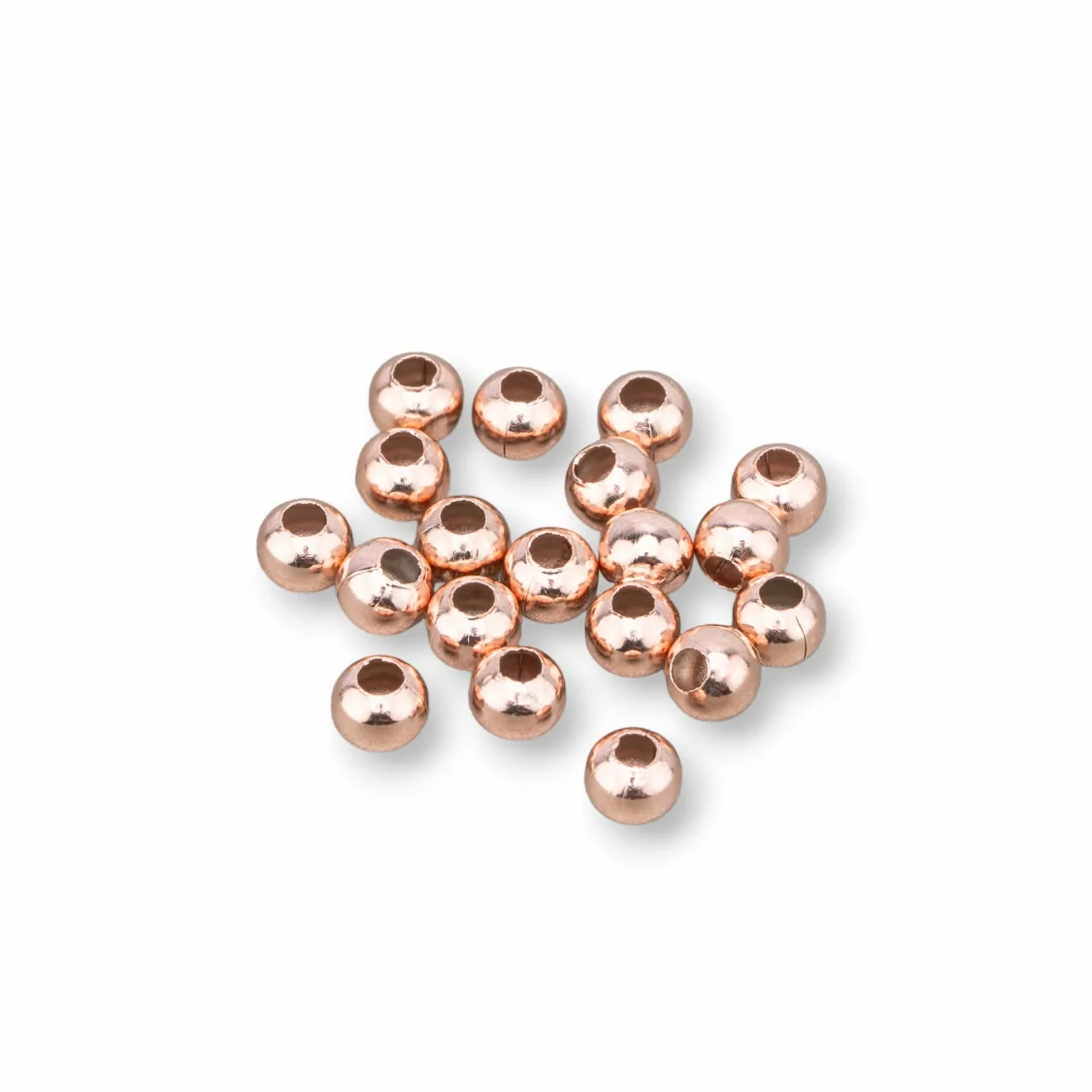 Palline Di Acciaio 4mm 50gr Oro Rosa-PALLINE LISCE | Worldofjewel.com