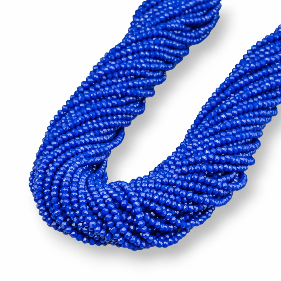 Perline Di Cristalli Rondelle Sfaccettate 3x2mm 100 FILI Su Filo Di Cotone Pronti all'uso Blu-CRISTALLI CONFEZIONE INGROSSO | Worldofjewel.com