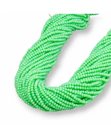 Perline Di Cristalli Rondelle Sfaccettate 3x2mm 100 FILI Su Filo Di Cotone Pronti all'uso Verde Chiaro-CRISTALLI CONFEZIONE INGROSSO | Worldofjewel.com