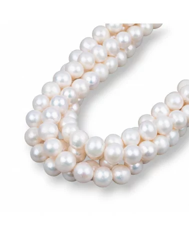 Perle Di Fiume Tondo 10,0-10,5mm Bianco-LINEA ALTA | Worldofjewel.com