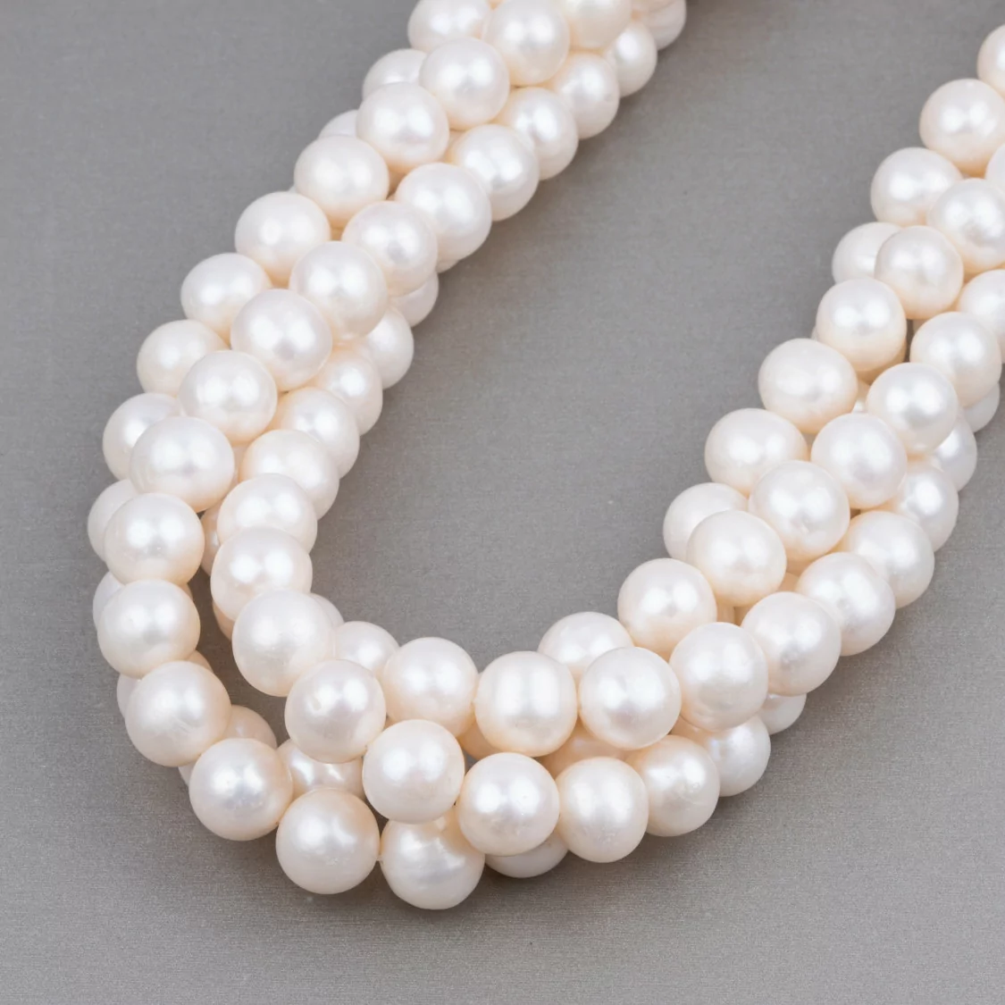 Perle di Fiume Tondo 9,5-10,0mm Bianco-LINEA ALTA | Worldofjewel.com