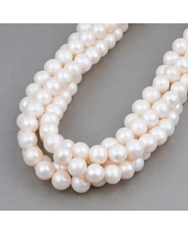 Perle di Fiume Tondo 9,5-10,0mm Bianco-LINEA ALTA | Worldofjewel.com