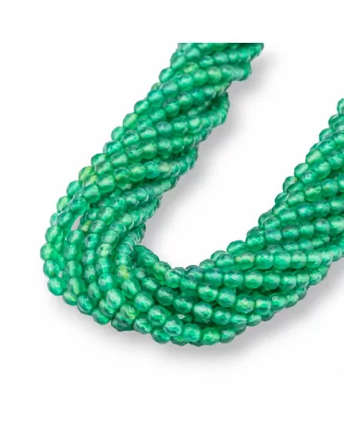 Agata Verde Perlina Tonda Sfaccettata 4mm Prima Scelta-AGATA VERDE | Worldofjewel.com