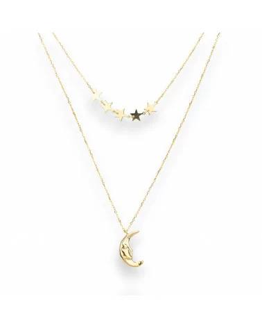 Collana Di Argento 925 Collezione Luna Placcato Oro-COLLEZIONE LUNA | Worldofjewel.com