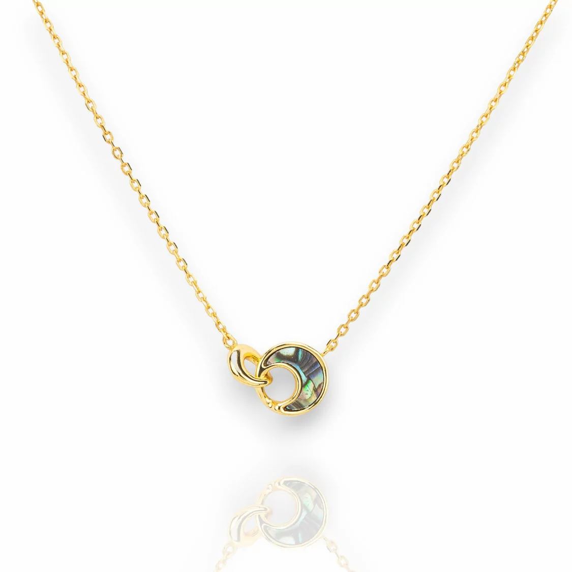 Collana Di Argento 925 Collezione Luna Placcato Oro Con Madreperla-COLLEZIONE LUNA | Worldofjewel.com