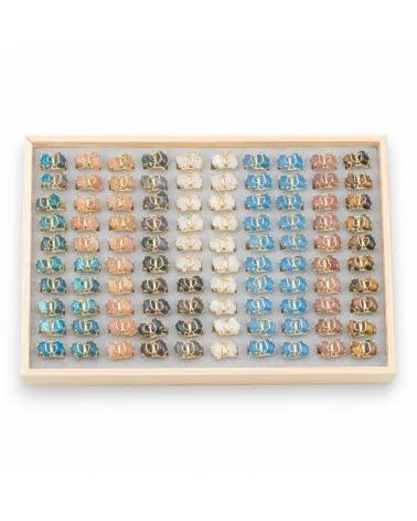 LOTTO Anelli Di Bronzo Collezione AURORA 100 Anelli 16x22mm Completo di Espositore Contenitore-LOTTO INGROSSO | Worldofjewel.com