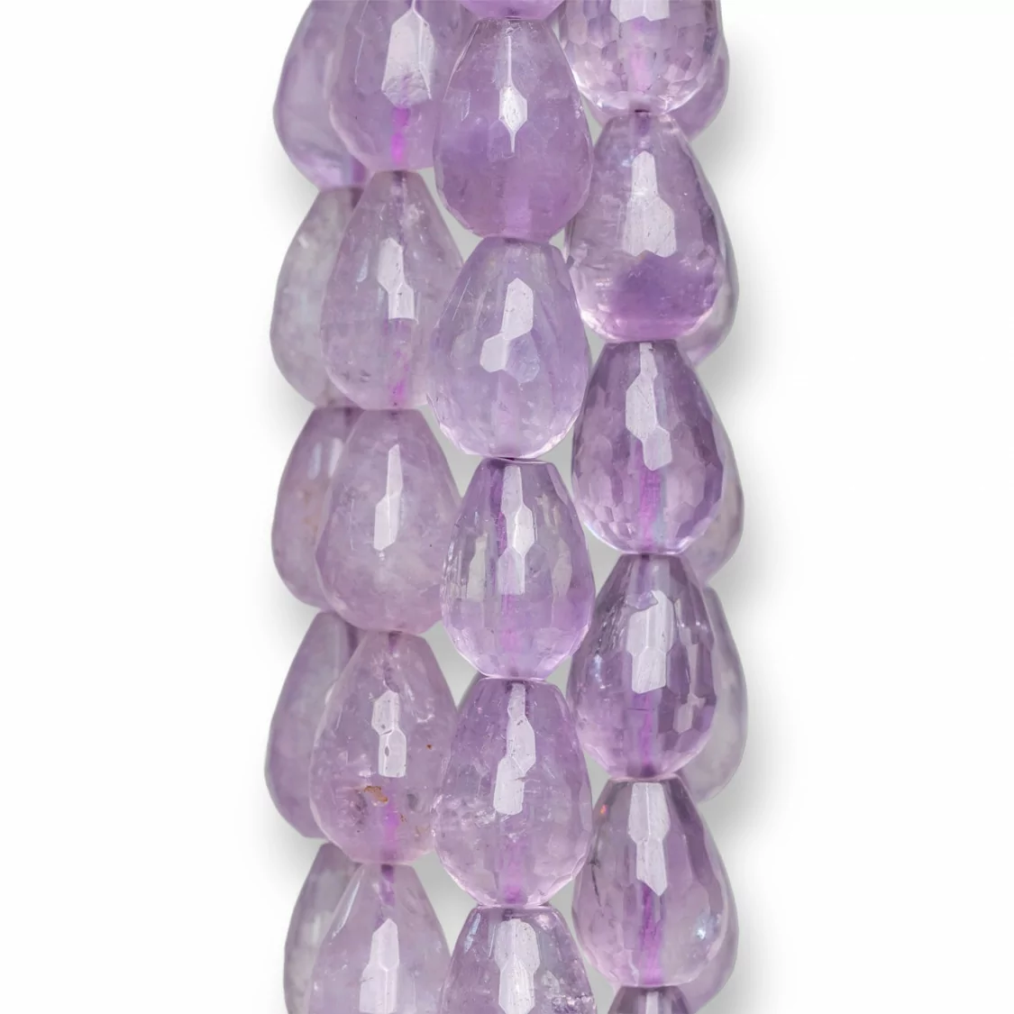 Ametista Lavanda Clear Gocce Briolette Sfaccettate 10x15mm-AMETISTA CHIARA | Worldofjewel.com