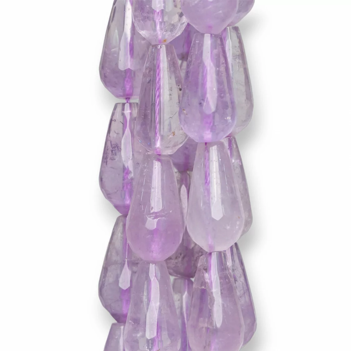 Ametista Lavanda Clear Gocce Briolette Sfaccettate 10x20mm-AMETISTA CHIARA | Worldofjewel.com