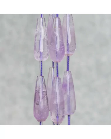 Ametista Lavanda Clear Gocce Briolette Sfaccettate 10x30mm 10pz-AMETISTA CHIARA | Worldofjewel.com