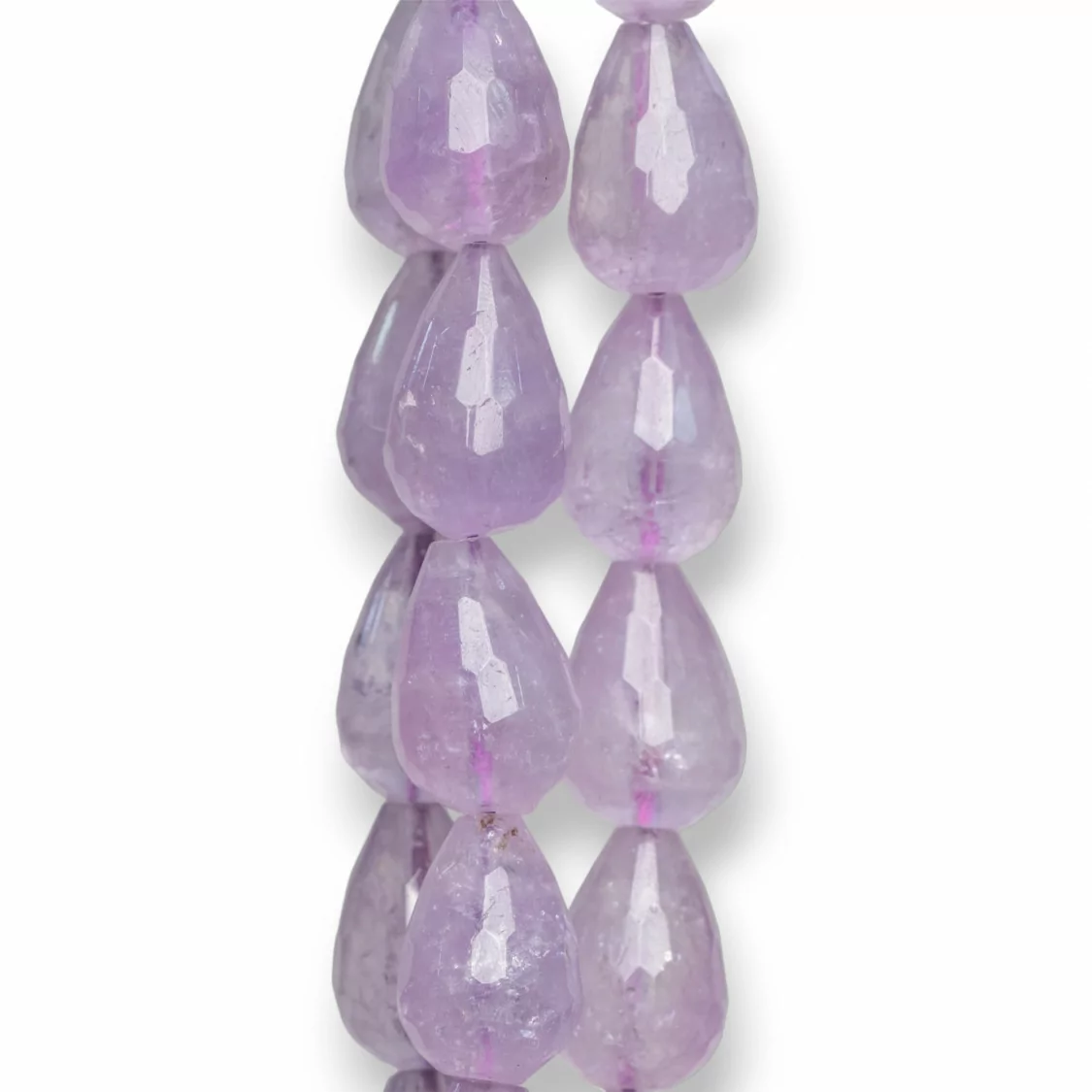 Ametista Lavanda Clear Gocce Briolette Sfaccettate 13x18mm-AMETISTA CHIARA | Worldofjewel.com