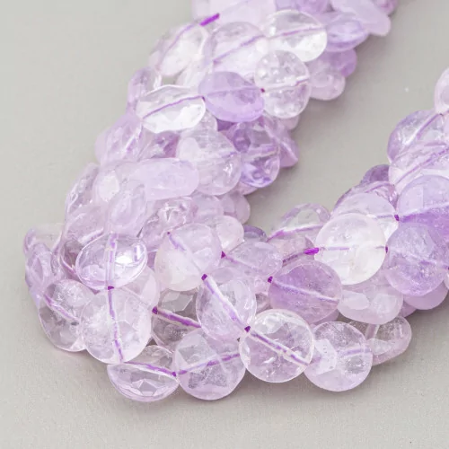 Amethyst Lavendel klar rund flach facettiert 12 mm