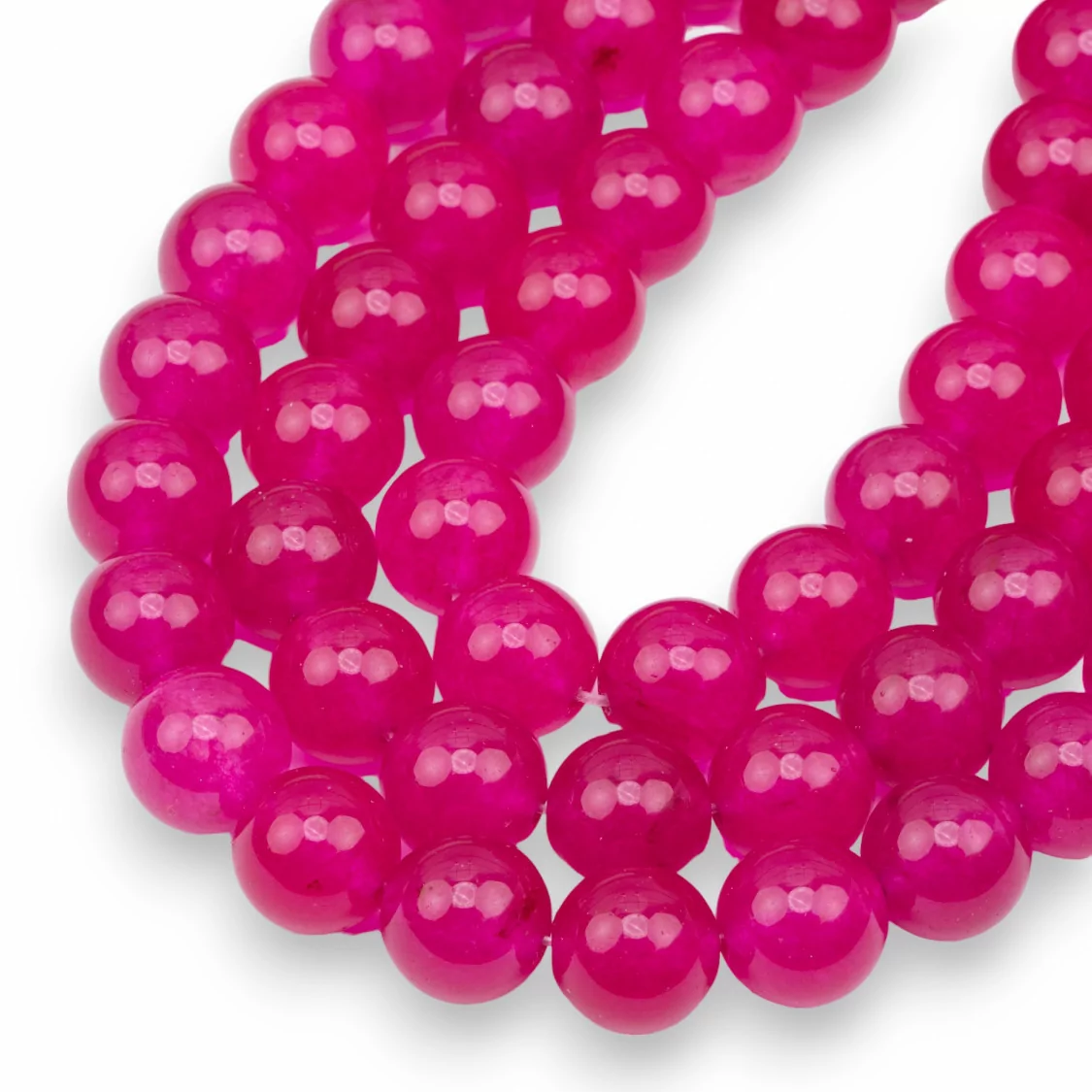 Giada Ghiaccio (Icy Jade) Fucsia Tondo Liscio 10mm-GIADA FUCSIA | Worldofjewel.com