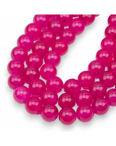 Giada Ghiaccio (Icy Jade) Fucsia Tondo Liscio 10mm-GIADA FUCSIA | Worldofjewel.com