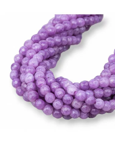 Giada Viola Lavanda Kunzite Perlina Tonda Sfaccettata 6mm-GIADA VIOLA | Worldofjewel.com