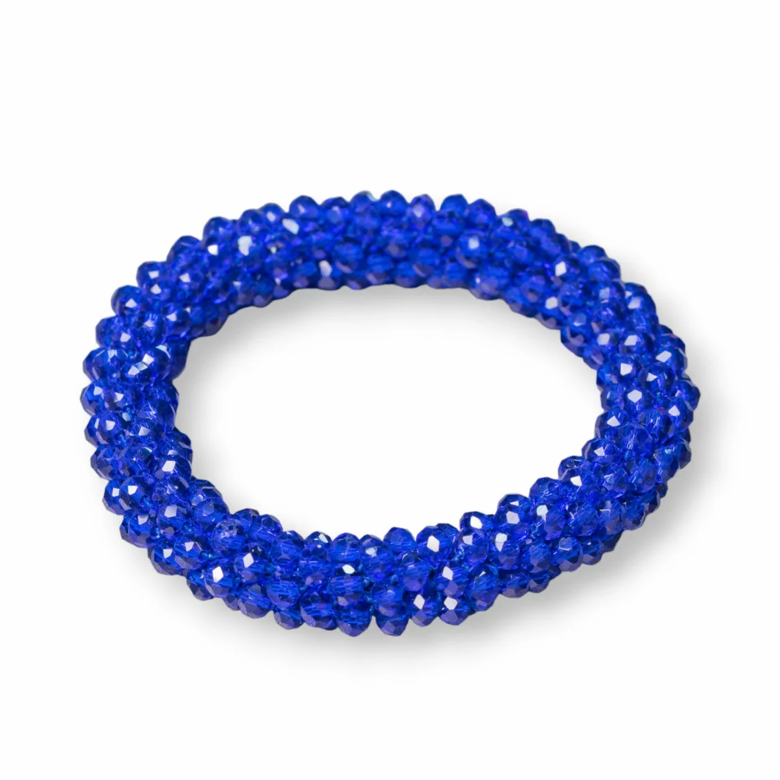 Bracciale Elastico Di Cristalli Intrecciati 10mm Con Cristalli da 4,5mm 1pz MOD8-BRACCIALI DI CRISTALLI | Worldofjewel.com