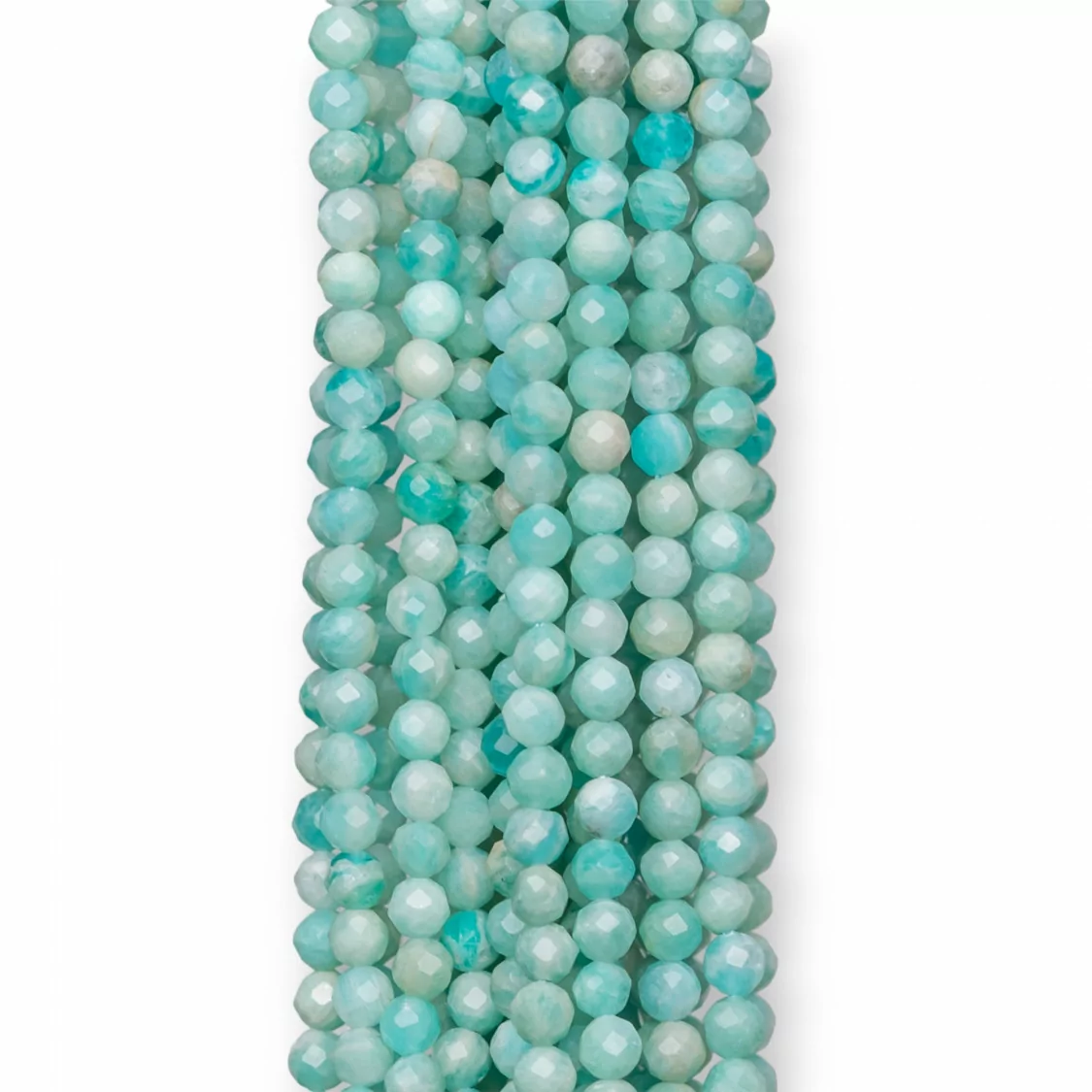 Amazzonite Perlina Tonda Sfaccettata Diamond Cut 3mm-AMAZONITE | Worldofjewel.com