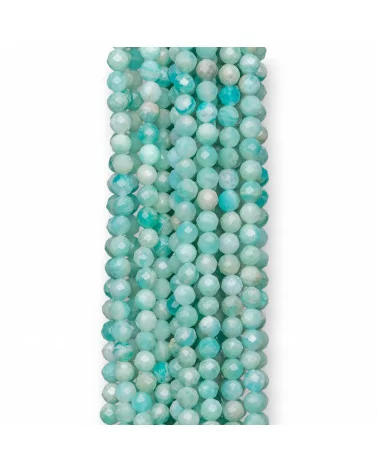 Amazzonite Perlina Tonda Sfaccettata Diamond Cut 3mm-AMAZONITE | Worldofjewel.com