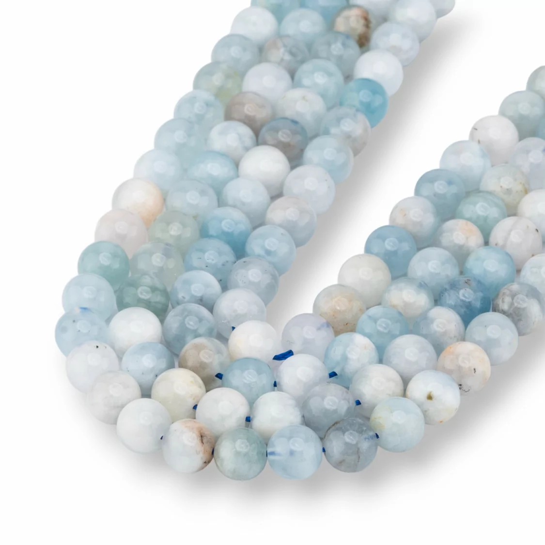 Acquamarina Mix Color Tondo Liscio 8mm-ACQUAMARINA PRIMA SCELTA | Worldofjewel.com