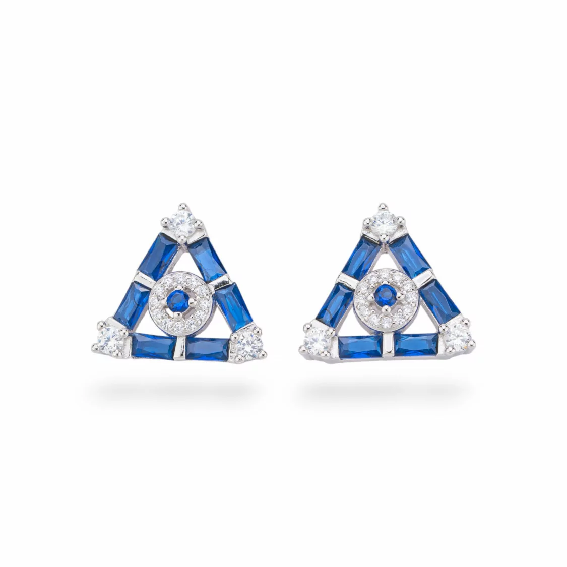 Orecchini Di Argento 925 Collezione Aurora Con Zirconi 15mm Blu-COLLEZIONE AURORA | Worldofjewel.com