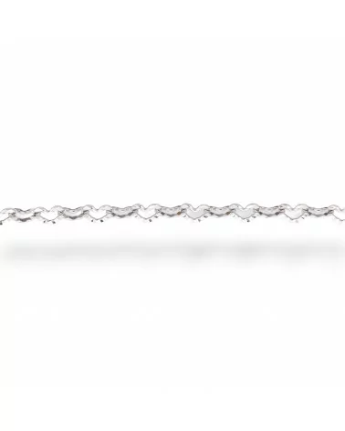 Catena A Metraggio Di Argento 925 Cuore Diamantato 2mm 1 Metro Rodiato-CATENE DI ARGENTO 925 | Worldofjewel.com