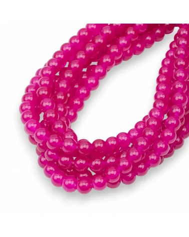 Giada Ghiaccio (Icy Jade) Fucsia Tondo Liscio 4mm-GIADA FUCSIA | Worldofjewel.com