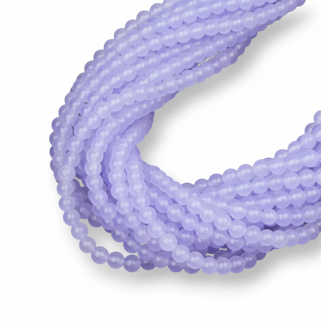 Giada Ghiaccio (Icy Jade) Lavanda Tondo Liscio 4mm-GIADA GHIACCIO | Worldofjewel.com