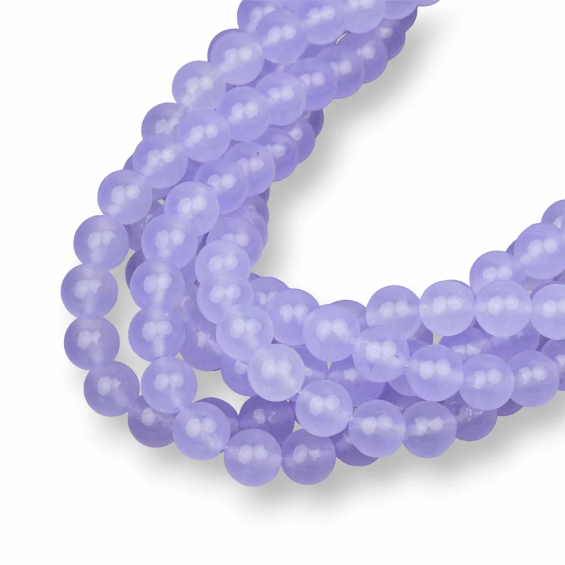 Giada Ghiaccio (Icy Jade) Lavanda Tondo Liscio 8mm-GIADA GHIACCIO | Worldofjewel.com