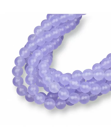 Giada Ghiaccio (Icy Jade) Lavanda Tondo Liscio 8mm-GIADA GHIACCIO | Worldofjewel.com