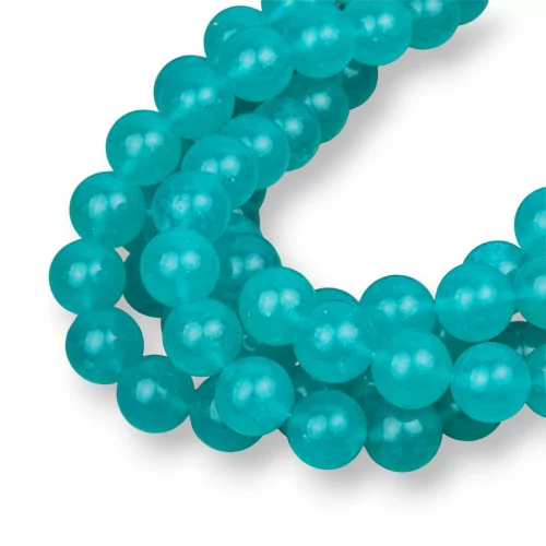 Ice Jade (Icy Jade) Turquoise Rond Lisse 12mm