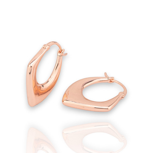 Orecchini Di Bronzo A Perno Chiuso Collezione Viviana 7 Coppie Oro Rosa