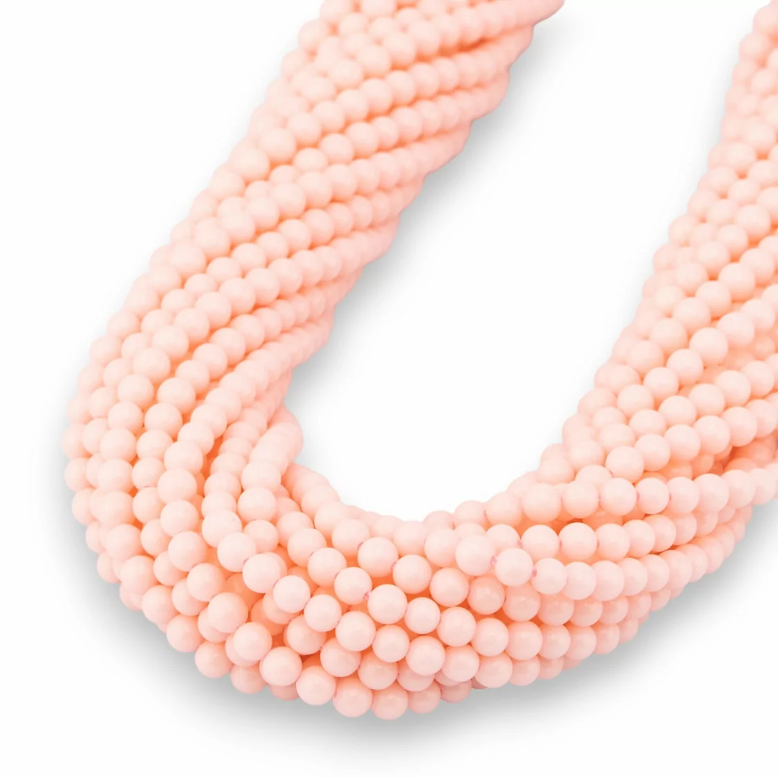 Pasta di Corallo Rosa Chiaro Tondo Liscio 3mm-PASTA DI CORALLO ROSA | Worldofjewel.com