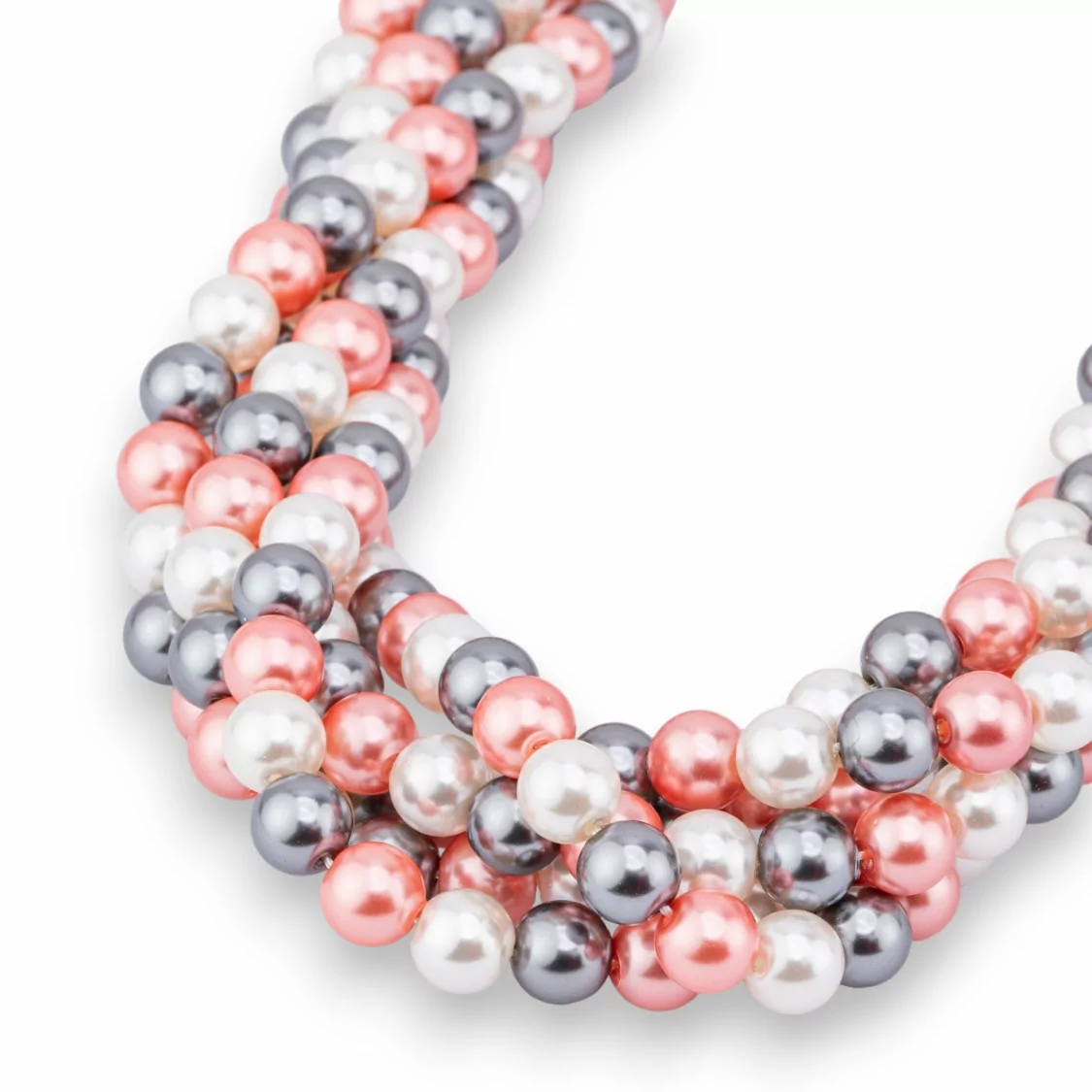 Perle di Maiorca Con Nucleo Di Vetro Tondo Liscio 6mm Multicolor MOD2-PERLE DI VETRO | Worldofjewel.com