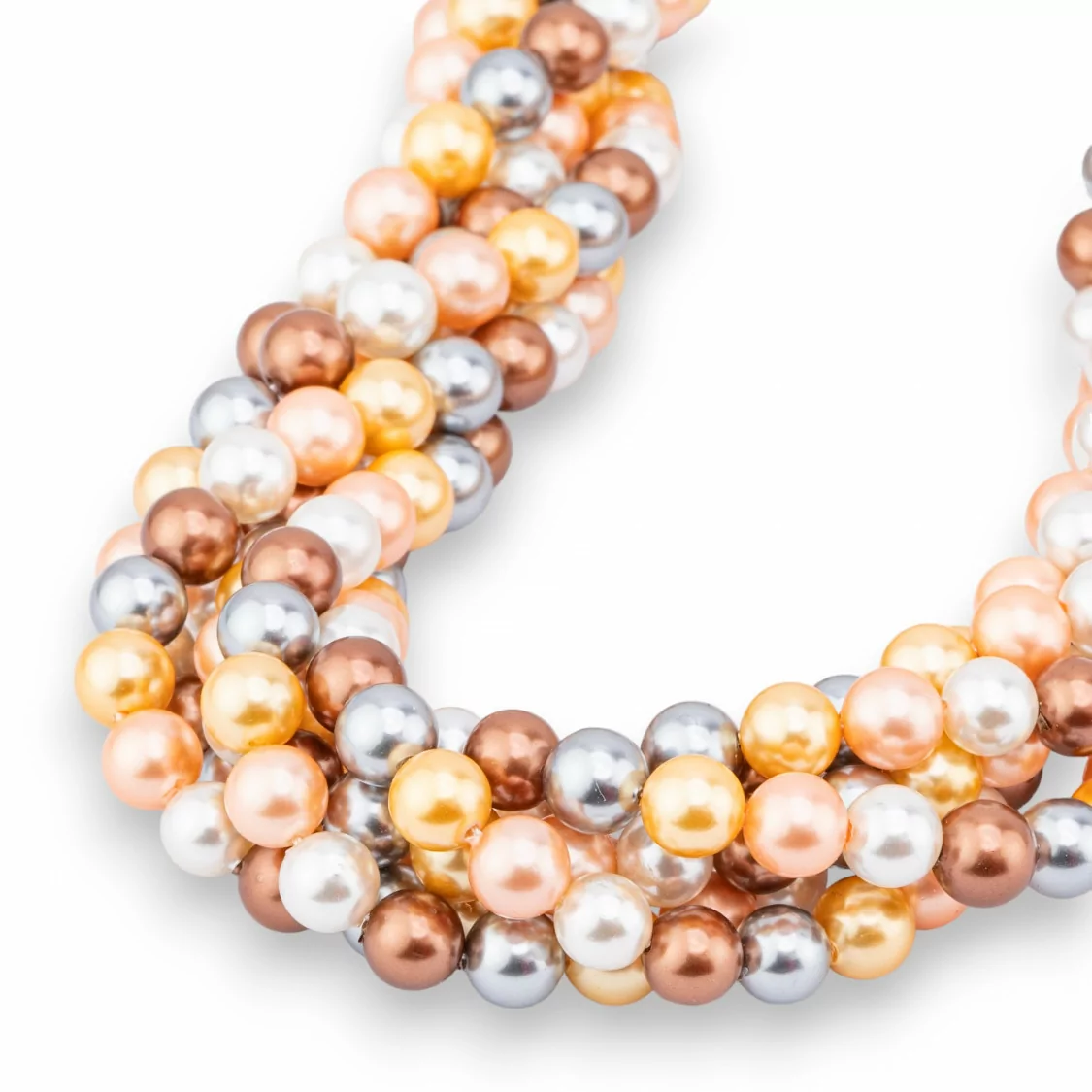 Perle di Maiorca Multicolor Tondo Liscio 6mm-PERLE BIANCHE | Worldofjewel.com