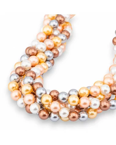 Perle di Maiorca Multicolor Tondo Liscio 6mm-PERLE BIANCHE | Worldofjewel.com