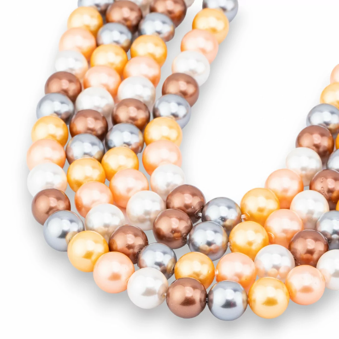 Perle di Maiorca Multicolor Tondo Liscio 8mm-PERLE BIANCHE | Worldofjewel.com