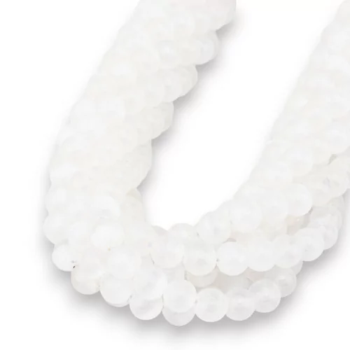 Selenite Tondo Liscio 6mm Bianco-SELENITE | Worldofjewel.com