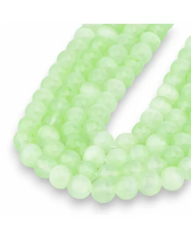 Selenite Tondo Liscio 8mm Verde Mela-SELENITE | Worldofjewel.com