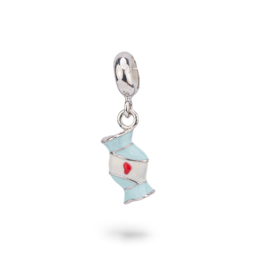 Pendenti Charms Di Argento 925 Smaltati Collezione Flora 4 pz