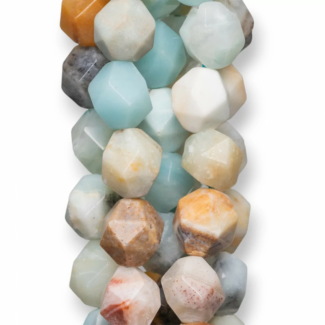 Amazzonite Multicolor Icosaedro 10mm-AMAZONITE MULTICOLOR | Worldofjewel.com