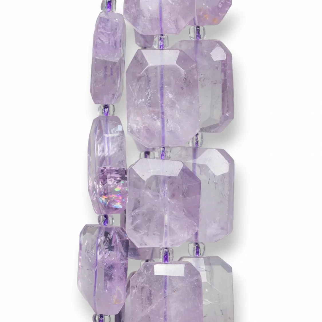 Ametista Lavanda Clear Sasso Irregolare Piatto Sfaccettato 16x20mm-AMETISTA CHIARA | Worldofjewel.com