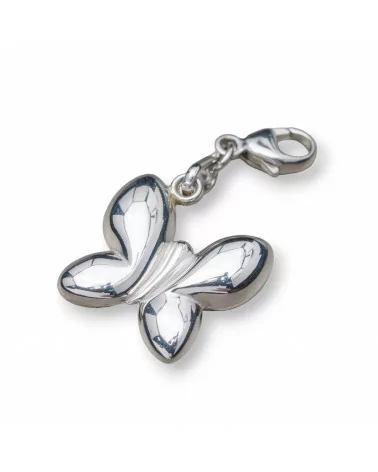 Ciondolo Pendente Charms Di Argento 925 Farfalla Con Moschettone 15x30mm 5pz-ARGENTO 925 DESIGN ITALY | Worldofjewel.com