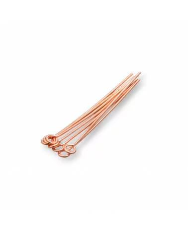 Chiodini Spilli Di Ottone Con Base Ad Anellino 0,7x80mm 80g 300pz Oro Rosa-CHIODINI A OCCHIELLO | Worldofjewel.com