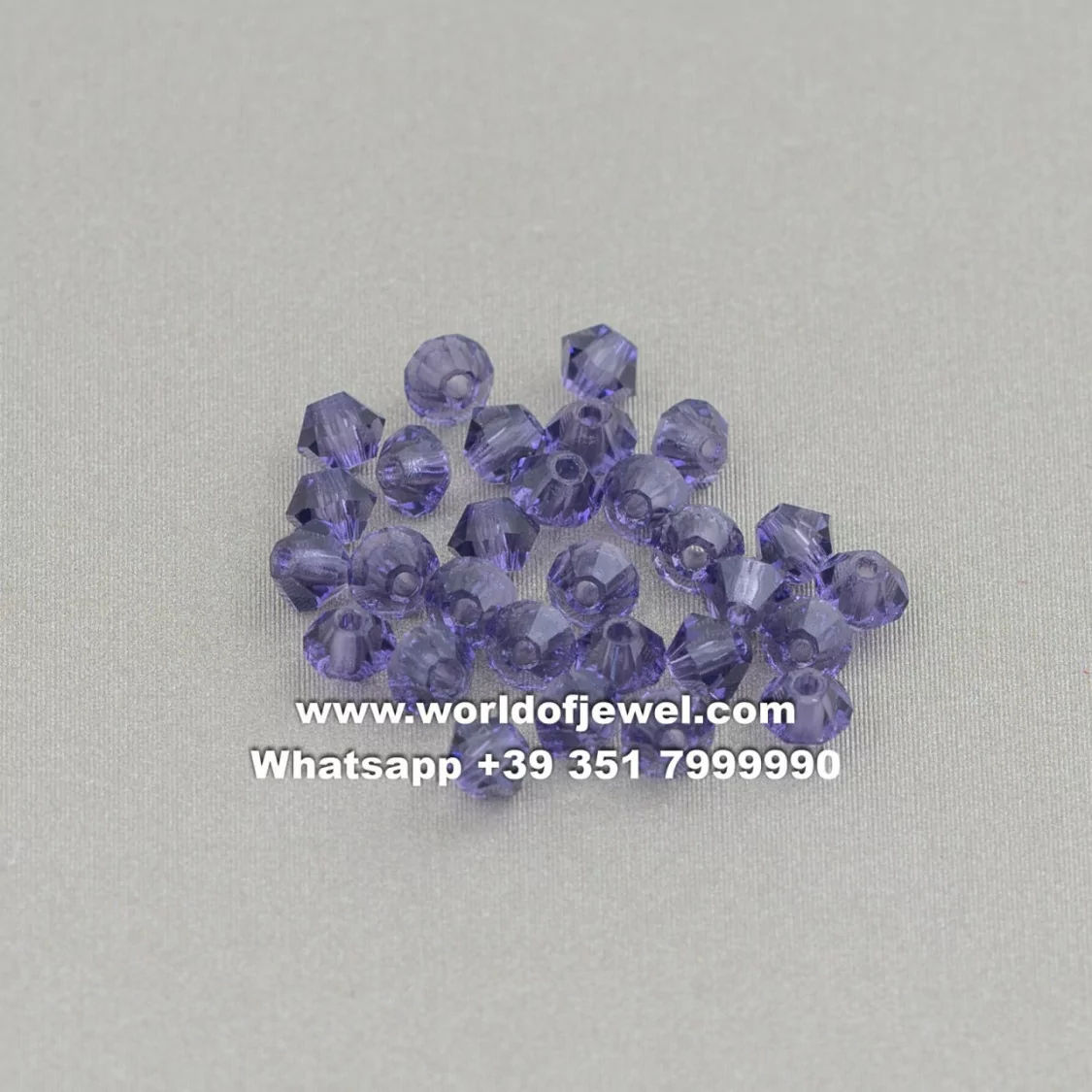 Cristalli Swarovski Bicono 3mm Marca Preciosa - 100pz - Viola-CRISTALLI SWAROVSKI | Worldofjewel.com