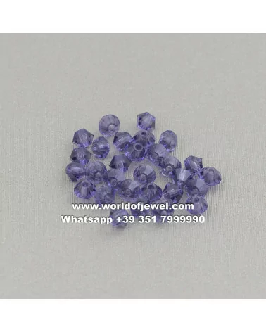 Cristalli Swarovski Bicono 3mm Marca Preciosa - 100pz - Viola-CRISTALLI SWAROVSKI | Worldofjewel.com