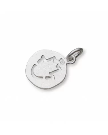 Ciondolo Pendente Di Argento 925 Piastra Satinata Con Tulipano 12mm E Anellino 10pz-ARGENTO 925 DESIGN ITALY | Worldofjewel.com